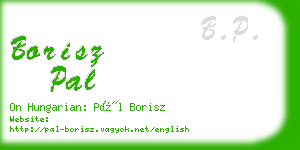 borisz pal business card